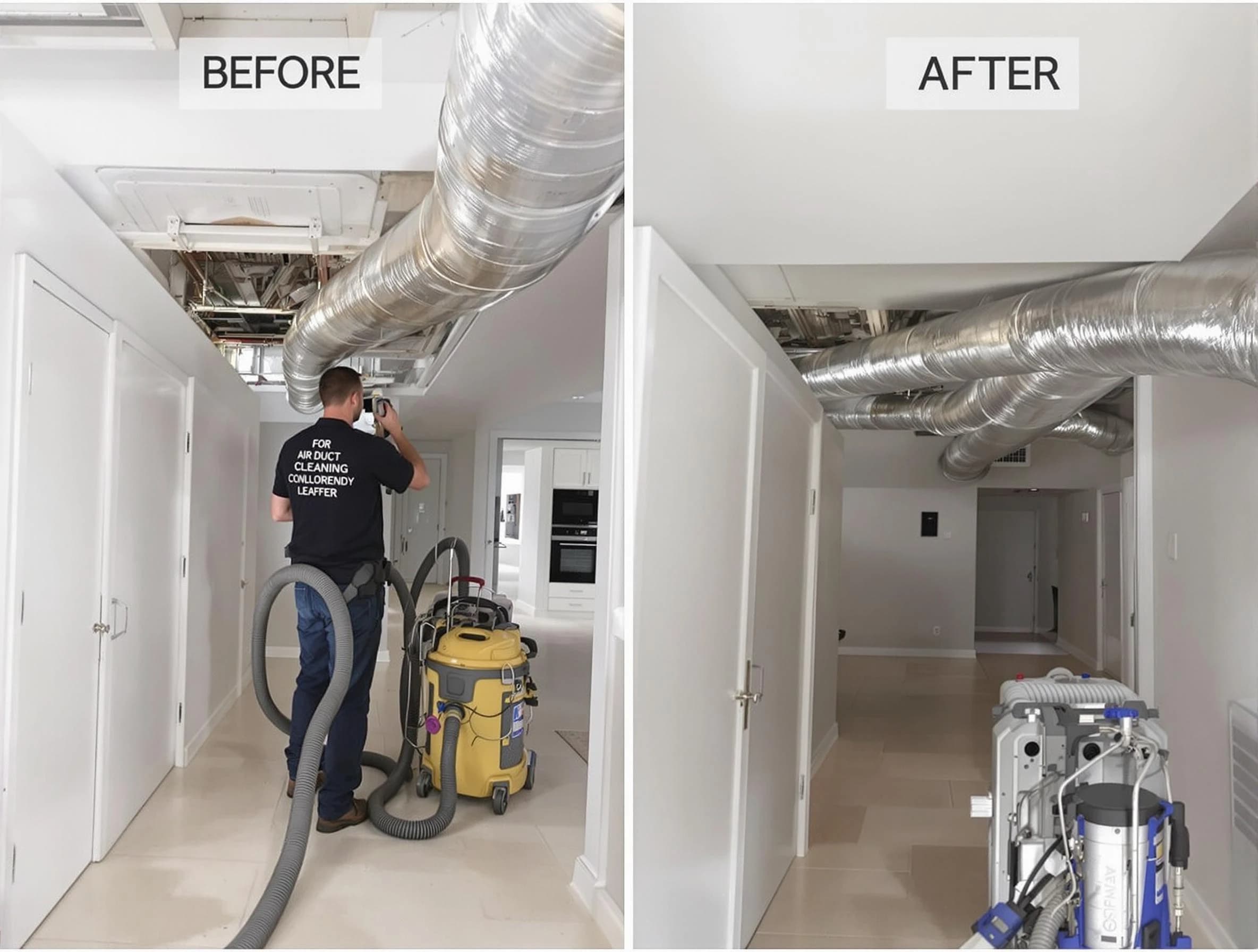 Meadowbrook Air Duct Cleaning professional performing thorough air duct cleaning in Meadowbrook