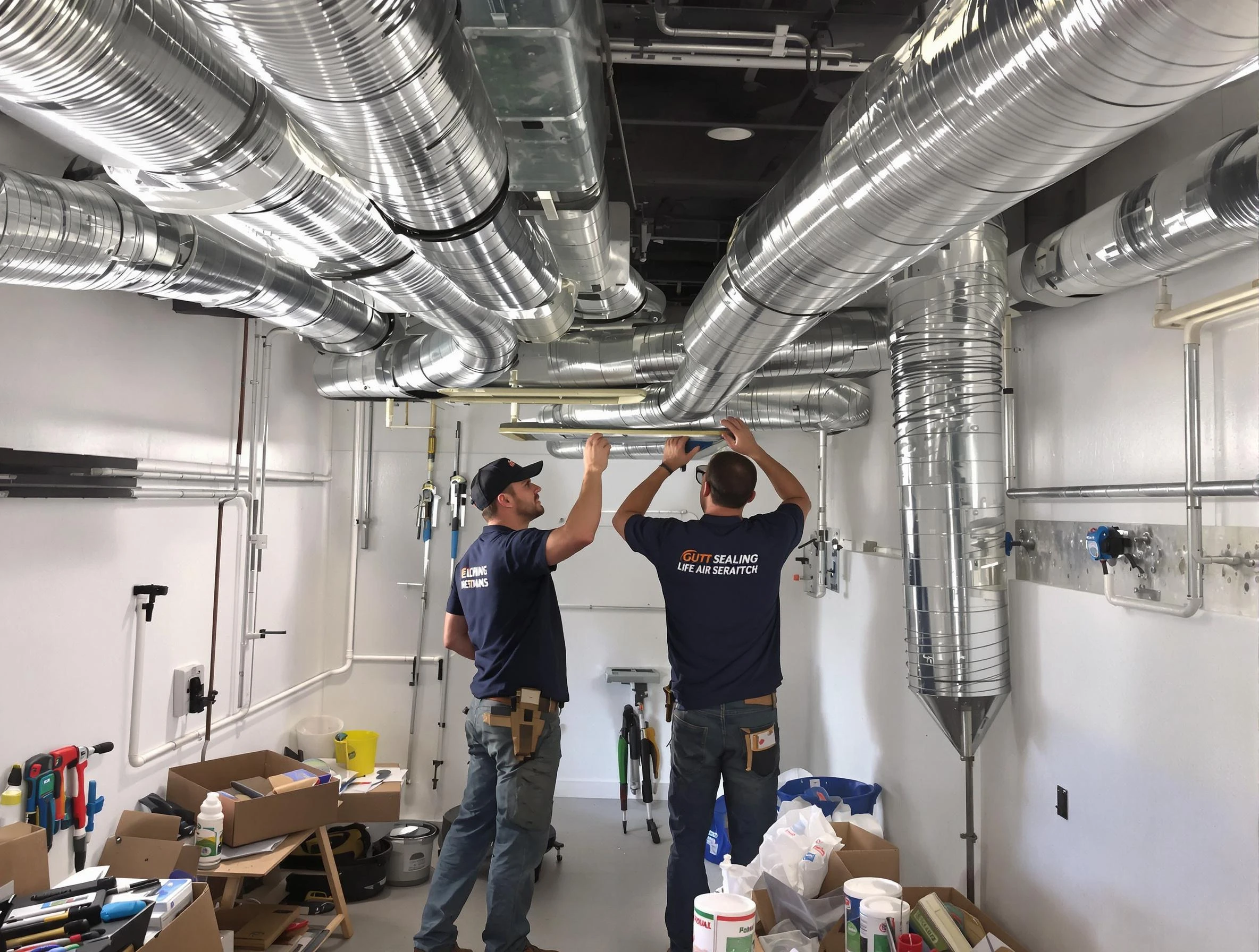 Meadowbrook Air Duct Cleaning technician applying professional duct sealing solutions in Meadowbrook